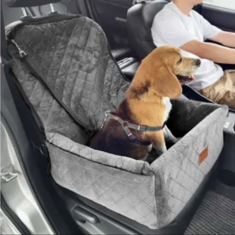 Luxury Gray Dog Car Seat Cover